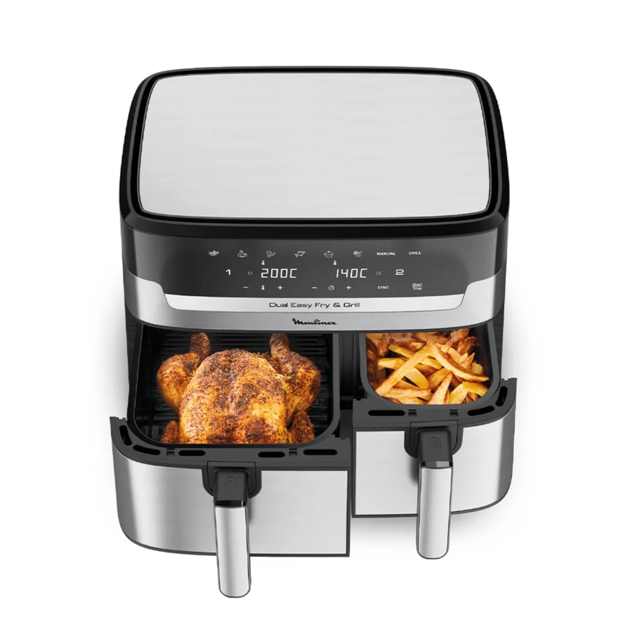 Freidora de aire easy fry & grill dual 8,3l moulinex, caja dañada.2