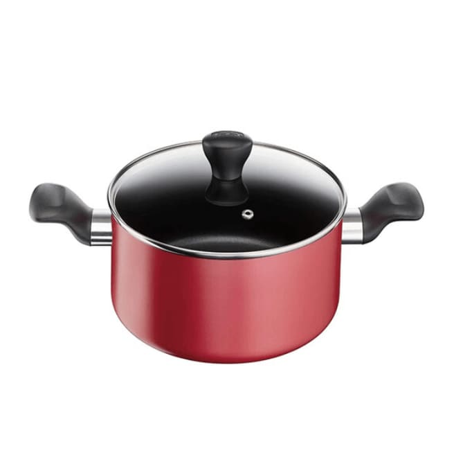 Juego de cocina tefal g6 super cook 9 piezas en rojo y negro, caja dañada2