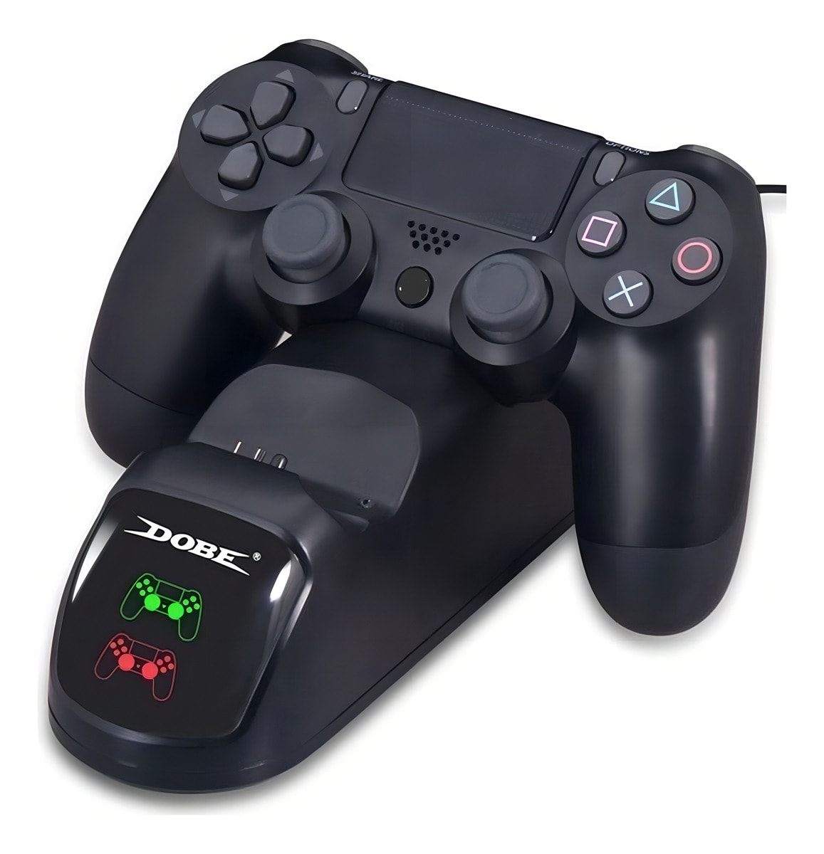 Cargador de mando Dobe  PS4 modelo TP4-1781 base de carga doble inalámbrico-Negro2