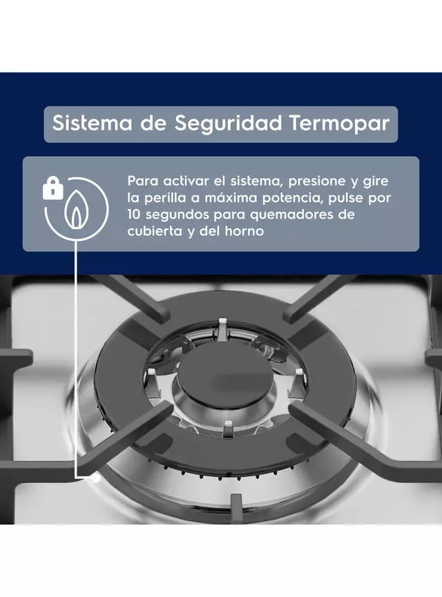 Cocina a Gas 4 Quemadores 56DXA Inox4