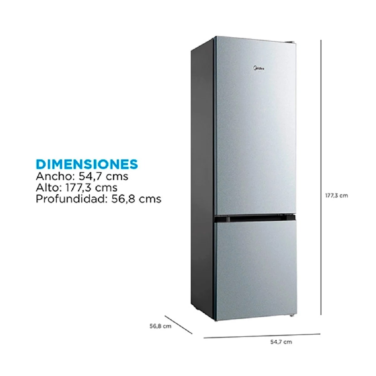 Refrigerador  Midea MDRB369FGE50 259L, caja dañada.1