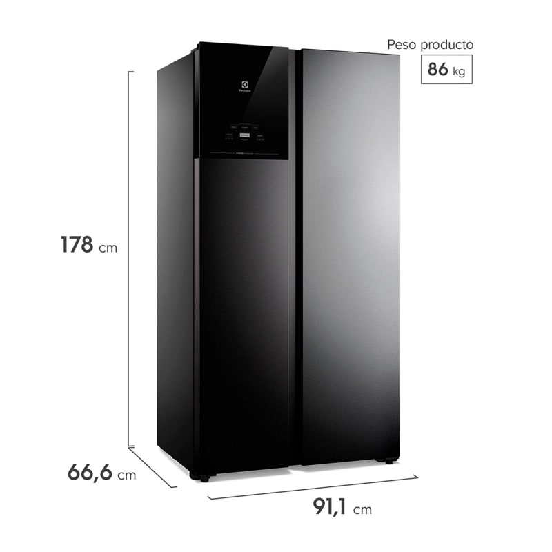 Refrigerador Side By Side Electrolux  ES5, caja dañada2