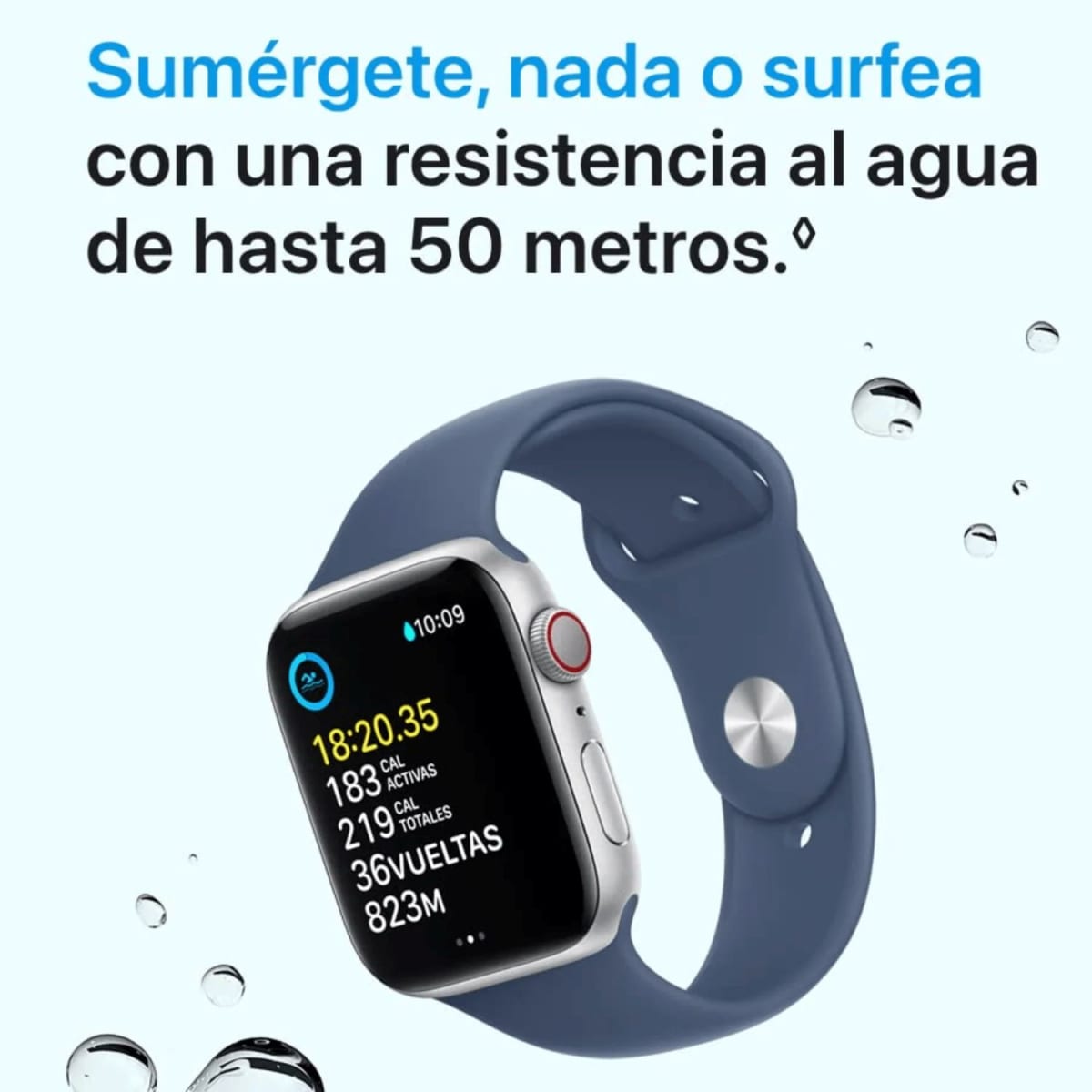 Apple Watch SE 2.ª Gen 2024 Caja Midnight Alum 40mm correa sport Midnight8