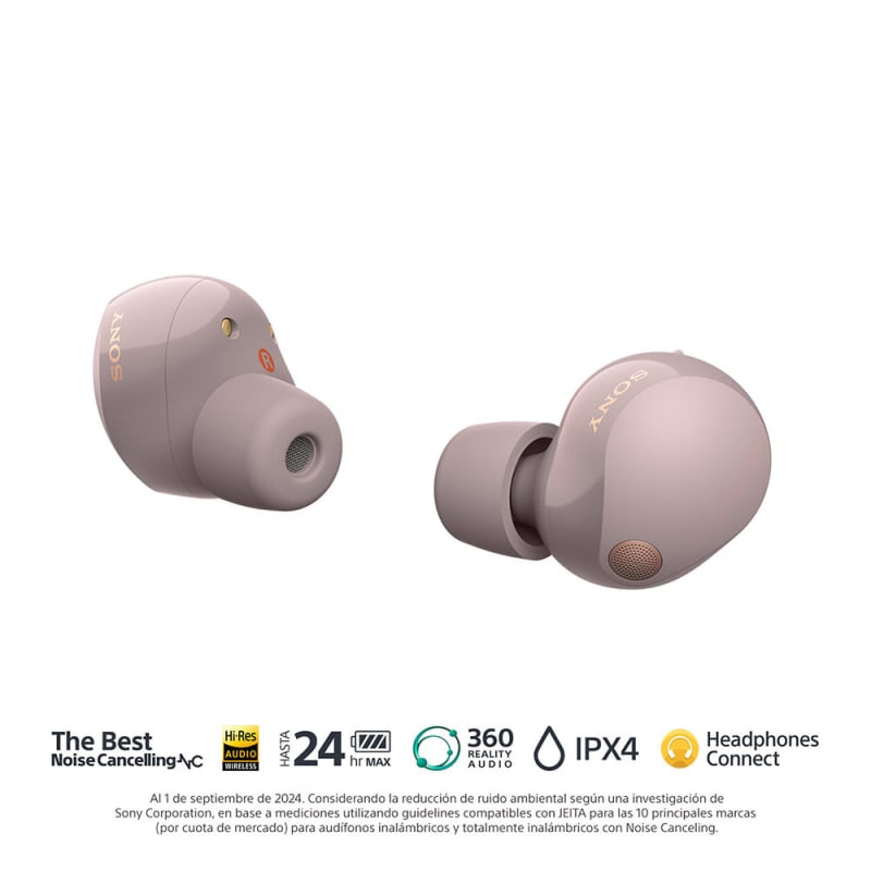 Audifonos Inalámbricos Bluetooth Sony Wf-1000Xm5 Nc Rosa1