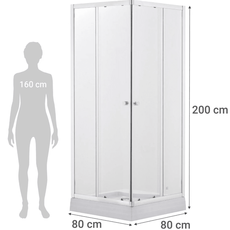 CABINA DE DUCHA SENSI DACQUA   MEDIDAS 80x80x200 CM BLANCA3