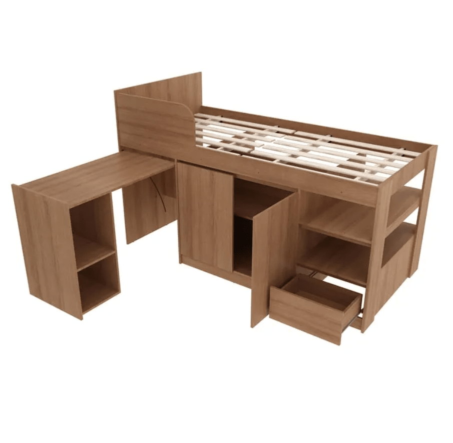 CAMA 1 PLAZA ALMENDRA CON ESCRITORIO Tecnomobili3