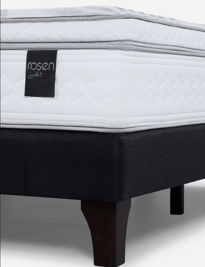 Cama Europea Art 4 Rosen, 2 Plazas, Base Dividida + Respaldo2