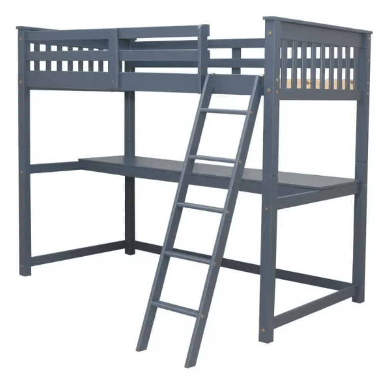 Camarote + Escritorio Boston Decocasa Gris1