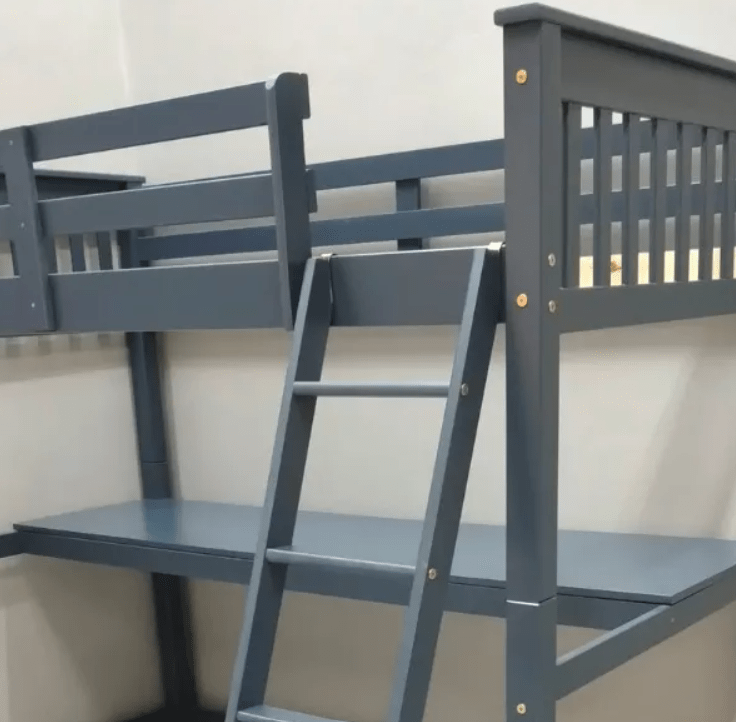 Camarote + Escritorio Boston Decocasa Gris4