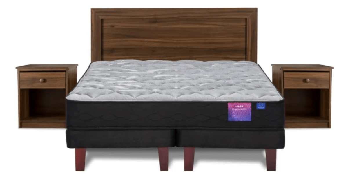 Cama Europea Therapedic Plus 2 Plazas Flex + Set Asturias4