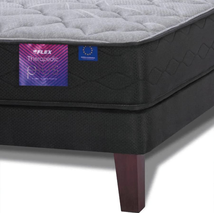 Cama Europea Therapedic Plus 2 Plazas Flex + Set Asturias3