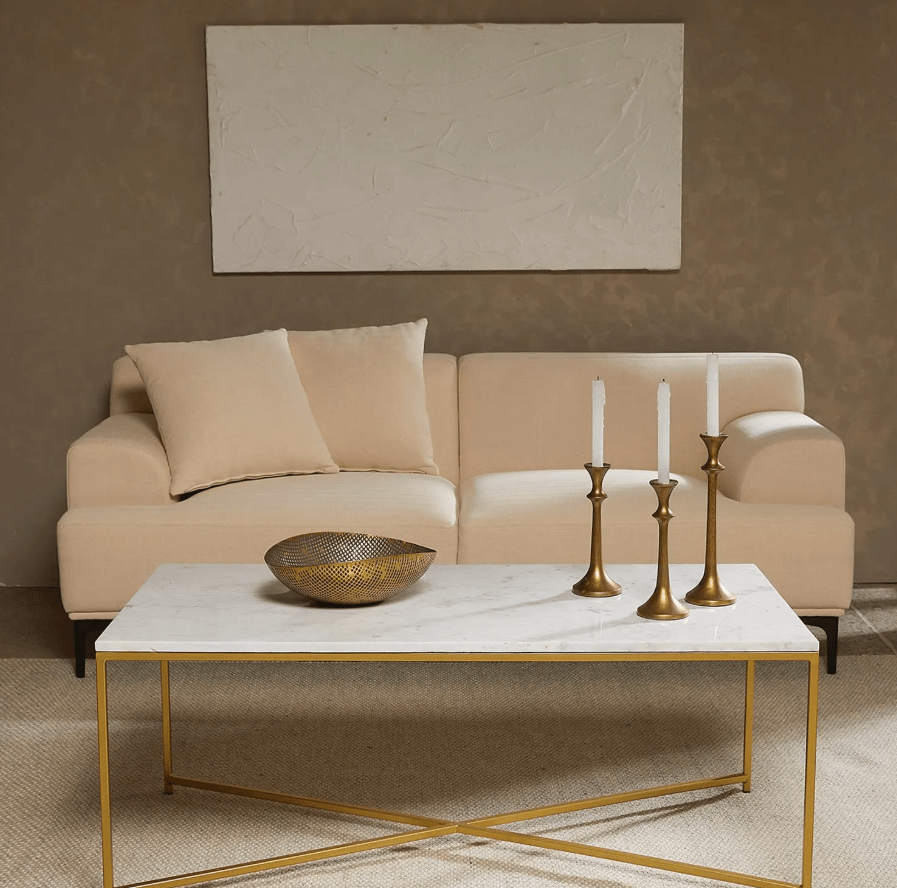 Mesa De Centro Imperial Basement Home Blanco/Dorado2