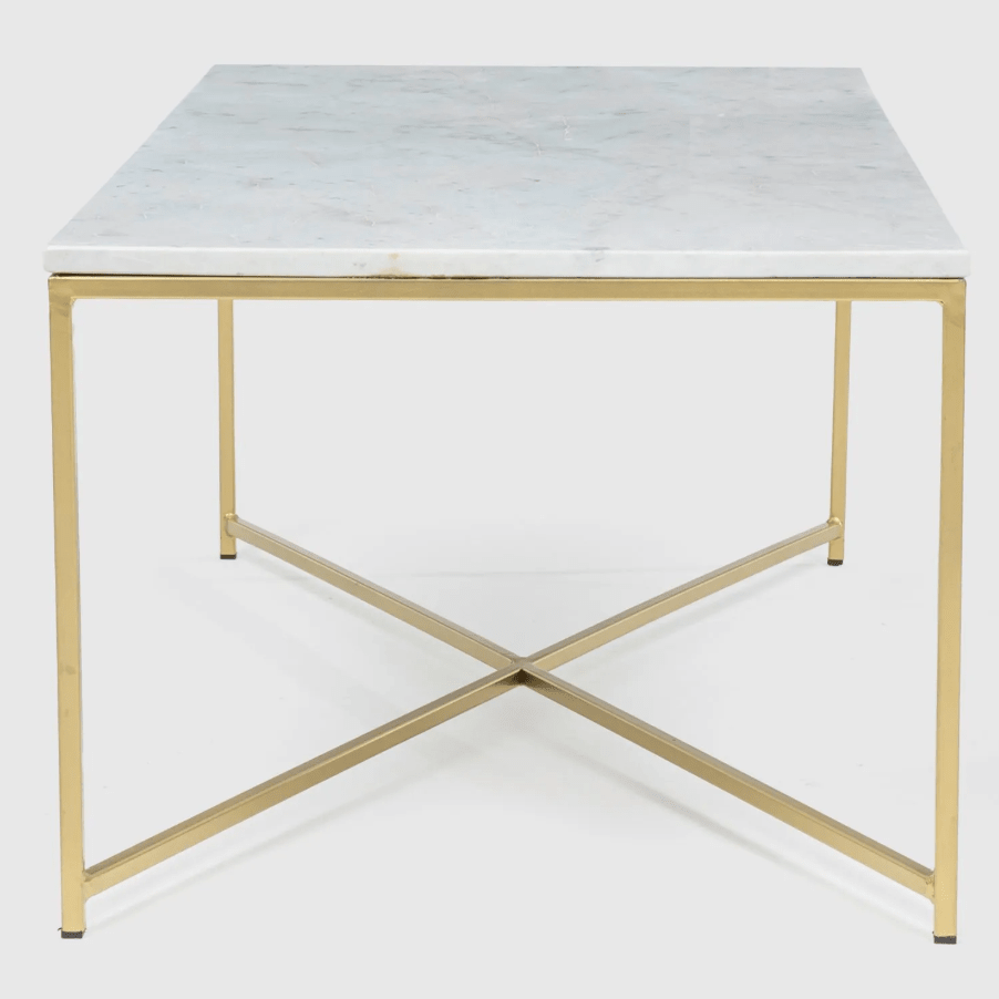 Mesa De Centro Imperial Basement Home Blanco/Dorado4