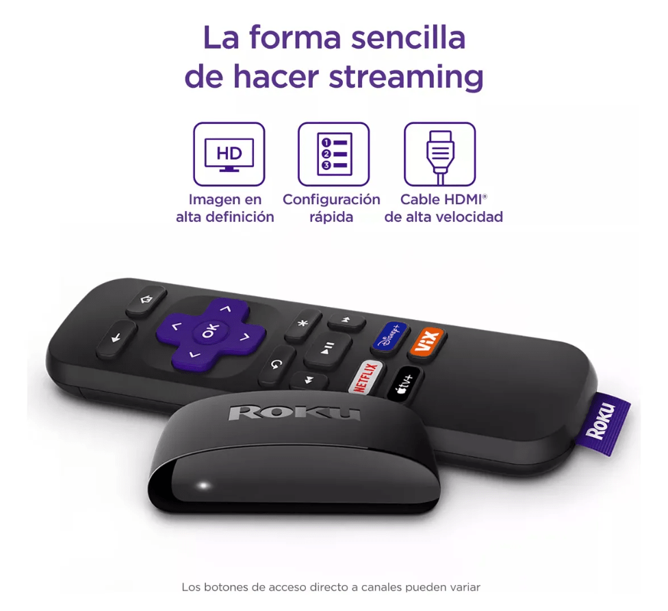 Roku Express 3960 Streaming 2024 Netflix, Star+, Youtube (Reacondicionado)4