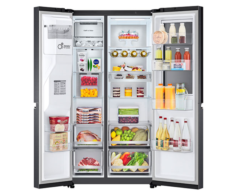REFRIGERADOR LG SIDE BY SIDE 598 Liitros, Modelo LS66SXTC GRIS OSCURO2
