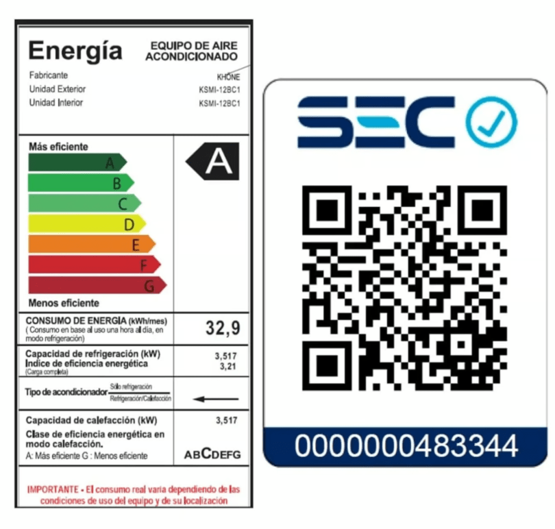 Aire acondicionado split Inverter Khone3