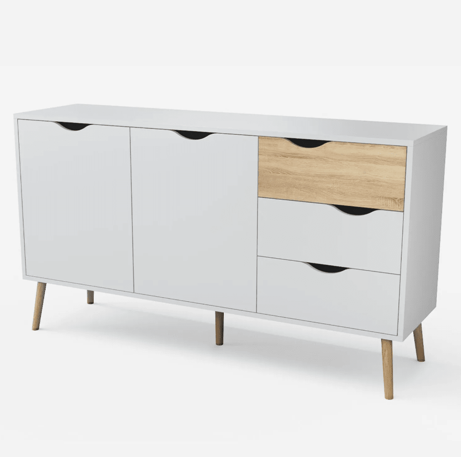 Aparador Buffet Top Living Bergen con Puertas y Cajones relan1