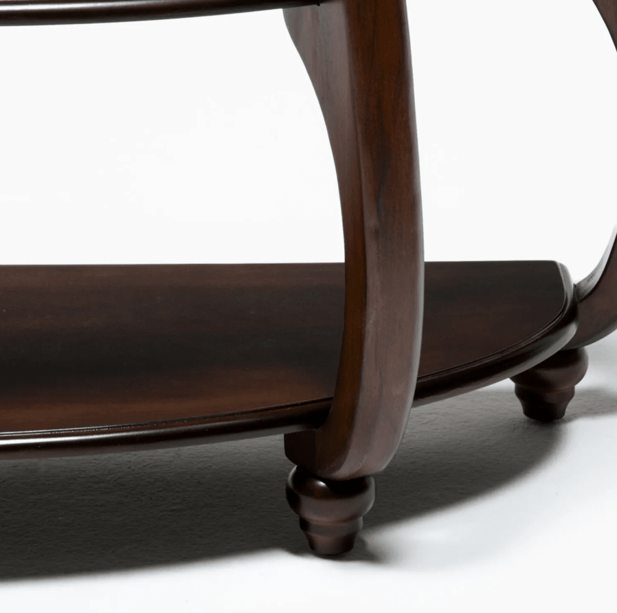 Arrimo Roberta Allen Cairo Semicircular Madera Y Cubierta Vidrio2