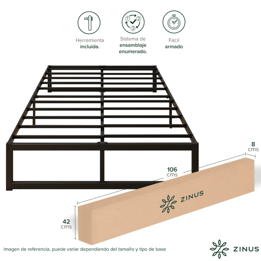 Base de cama ABEL Zinus 2 plazas3