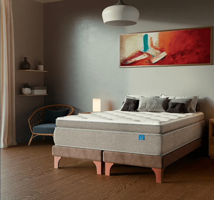 Cama Europea 2 Plazas Terra Cobre Flex Base Dividida2