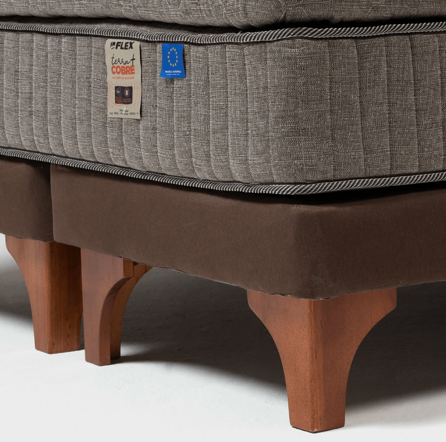 Cama Europea 2 Plazas Terra Cobre Flex Base Dividida3