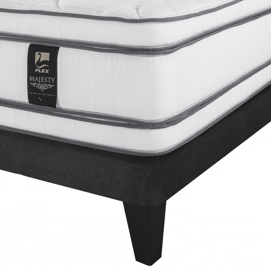 Cama Europea Majesty 2 Plazas Flex + Respaldo Design Grafito4