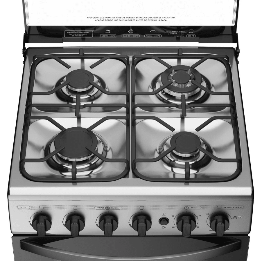 Cocina MADEMSA a Gas 4 Platos Silver M 795 T3