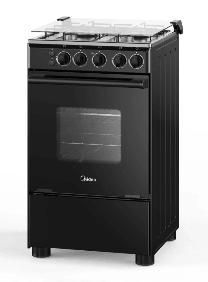 Cocina MIDEA 4 Quemadores Horno de 53.6 Lt Gas Licuado Mcg-4Qsg20Nsbk4