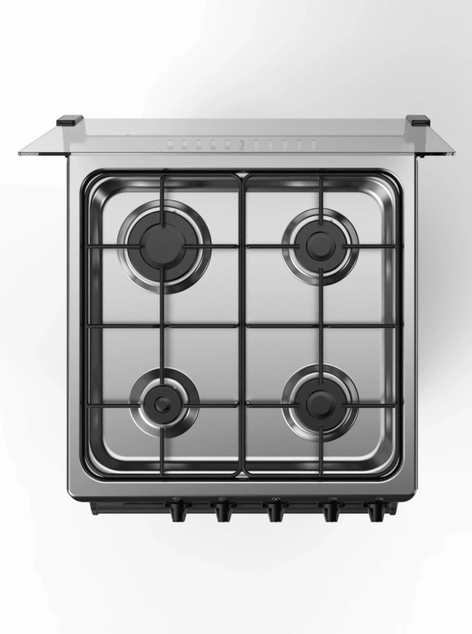 Cocina MIDEA 4 Quemadores Horno de 53.6 Lt Gas Licuado Mcg-4Qsg20Nsbk3