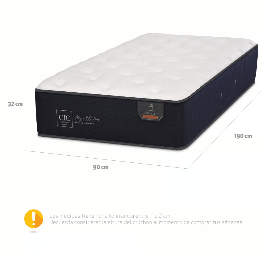 Colchón Premium 1 plaza Cic3