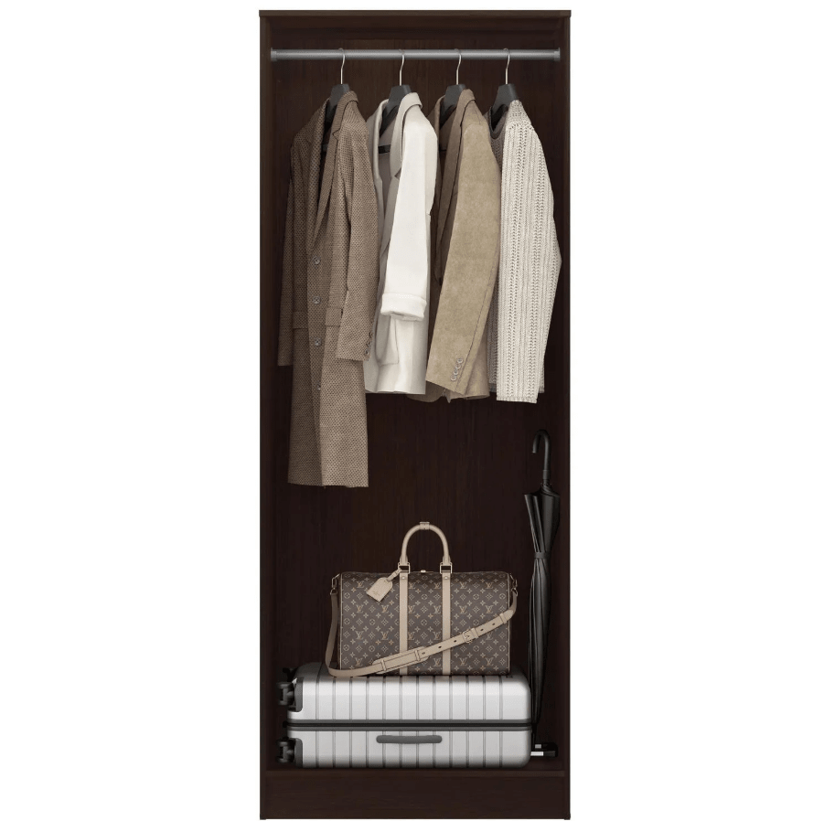 Combo closet 2 puertas + cómoda 3 cajones chocolate casa bonita2