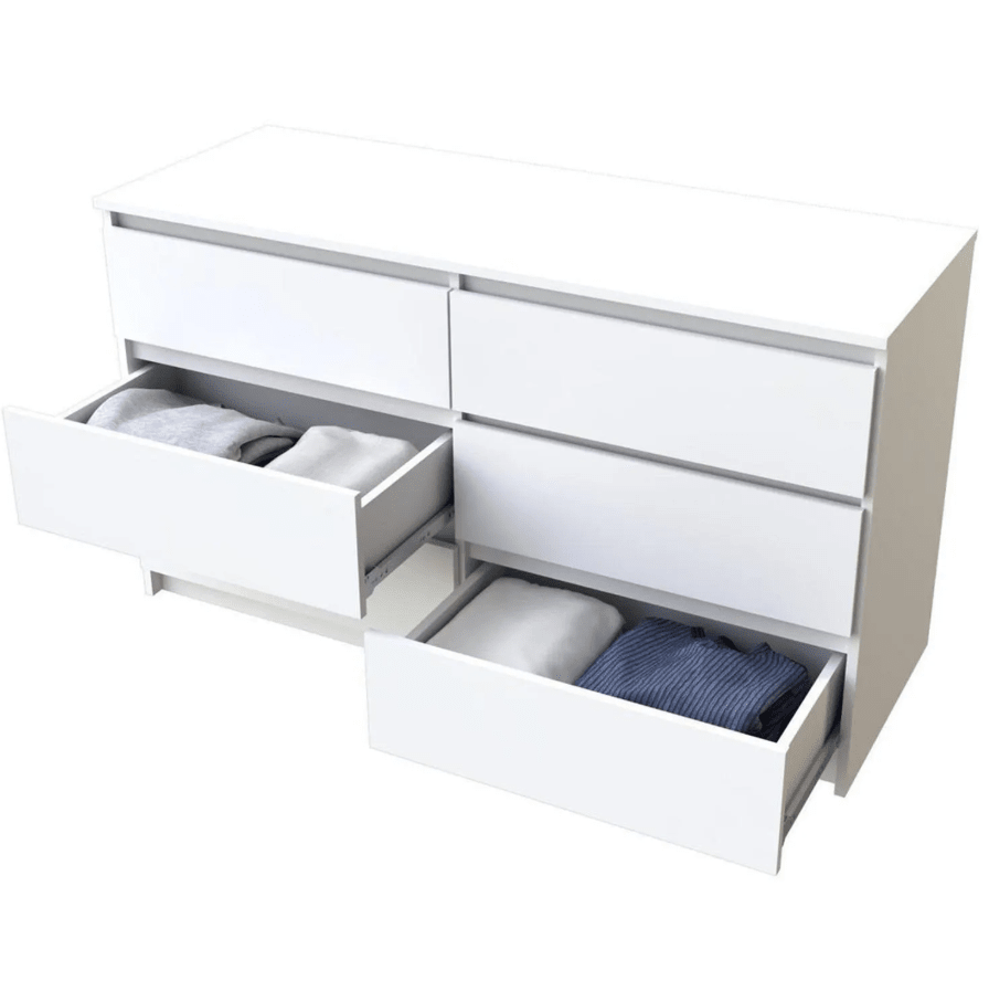 Cómoda CIC 6 Cajónes Nordica 120x69x45 cm Blanco4