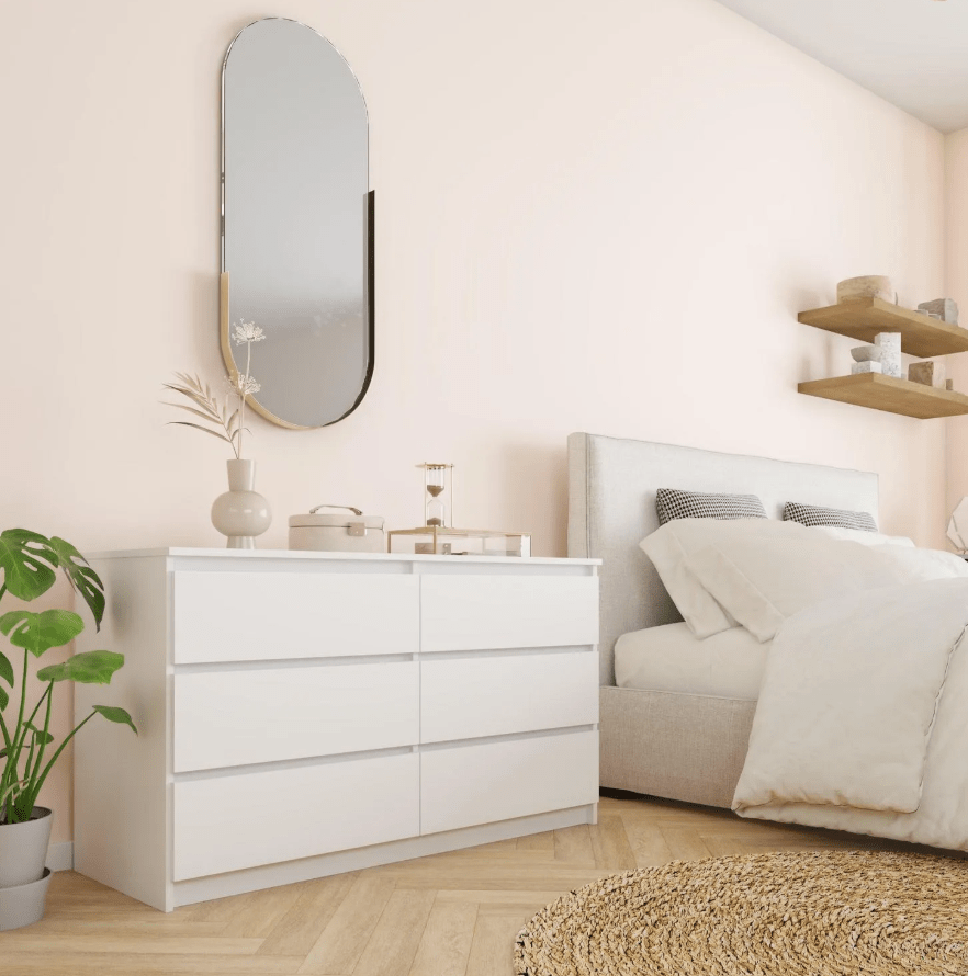 Cómoda CIC 6 Cajónes Nordica 120x69x45 cm Blanco2