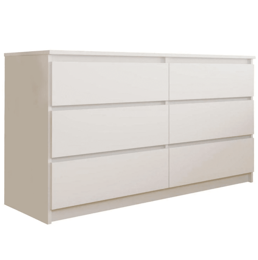 Cómoda CIC 6 Cajónes Nordica 120x69x45 cm Blanco1