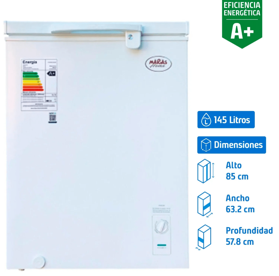 Congelador Maigas Dual Horizontal 145 Litros Blanco HS-186C2