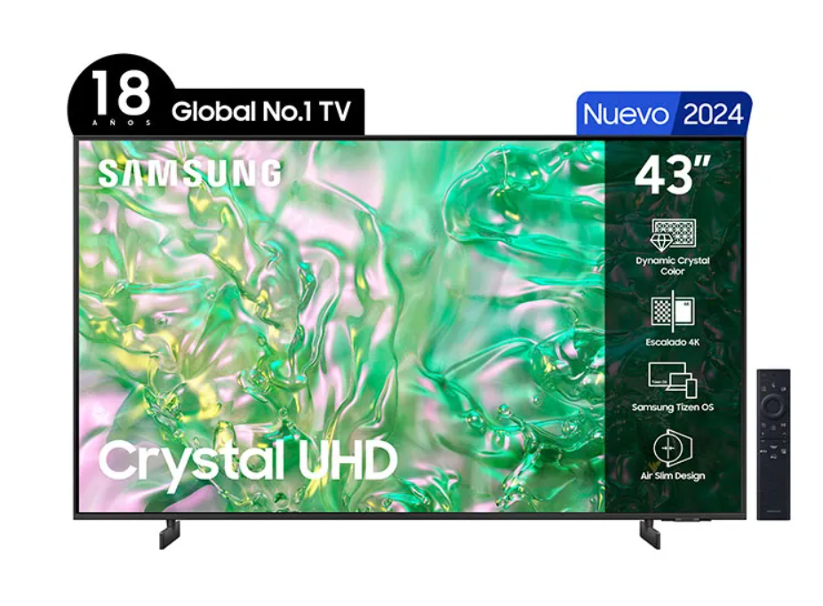 Televisor Crystal UHD 4K 43 LED Samsung DU80001