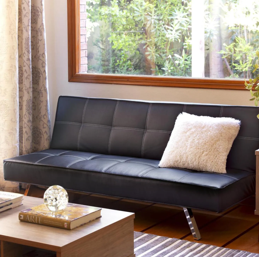 Futón Niza 180x91x76 cm Homy negro3