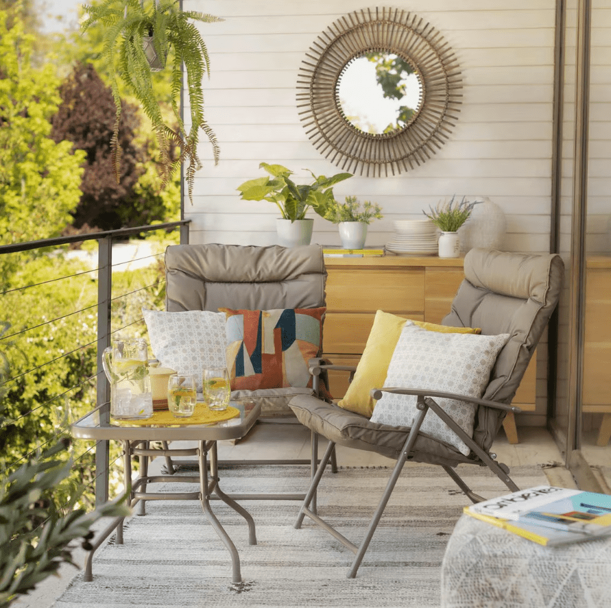 Juego de Balcón de Terraza Sao Paulo 2 Personas Taupe2