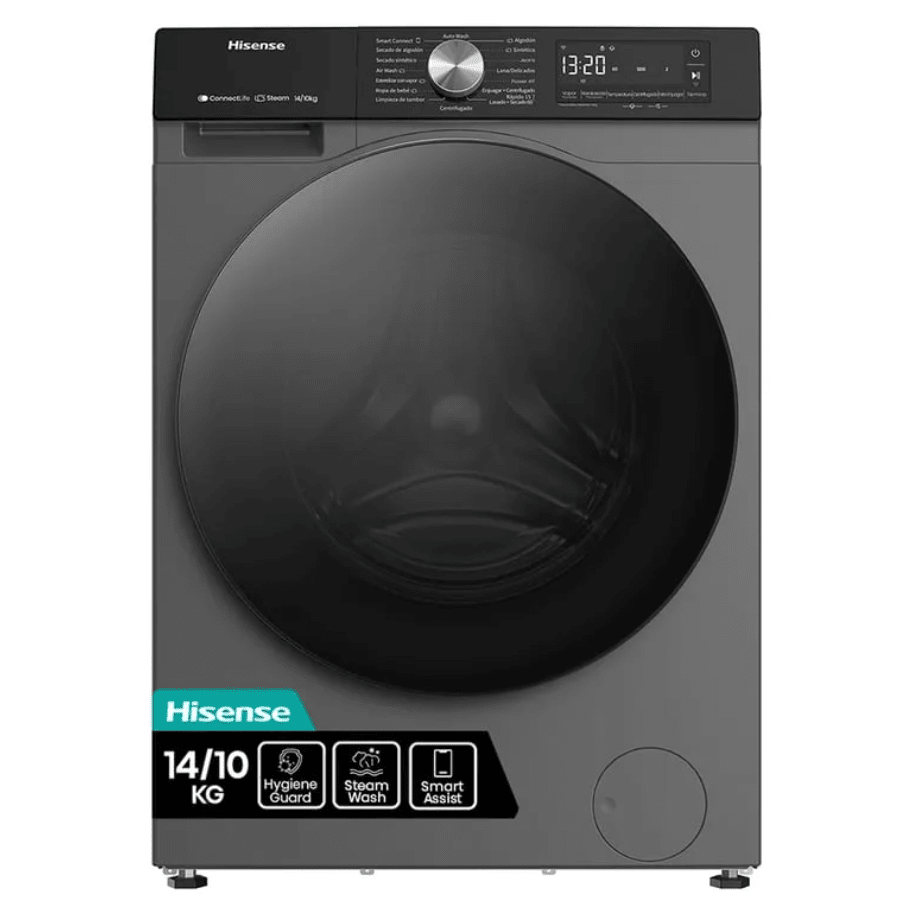 Lavadora/Secadora HISENSE 14/10 kg Titanium Grey1