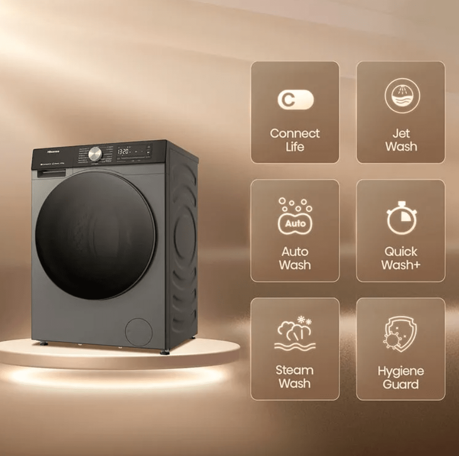 Lavadora/Secadora HISENSE 14/10 kg Titanium Grey2