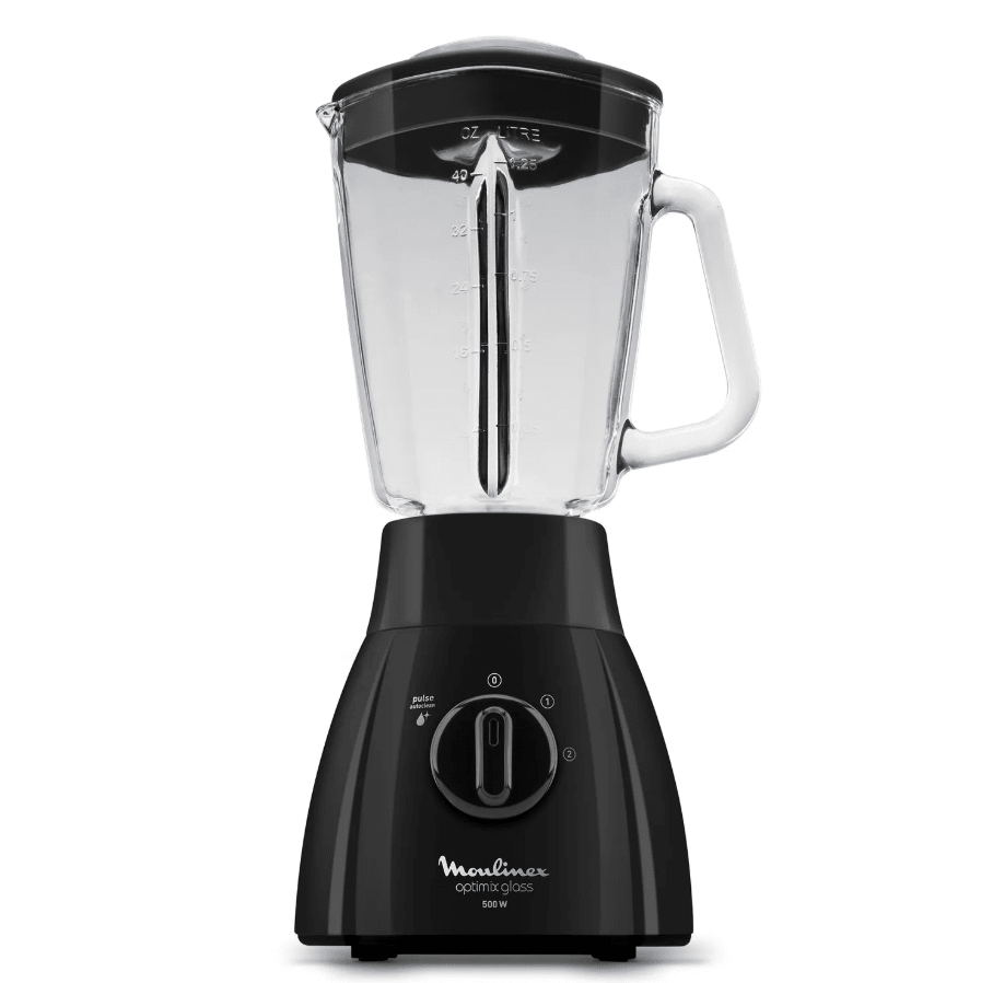 Licuadora Optimix Negra 2V 500W Moulinex, caja con desgastes.1