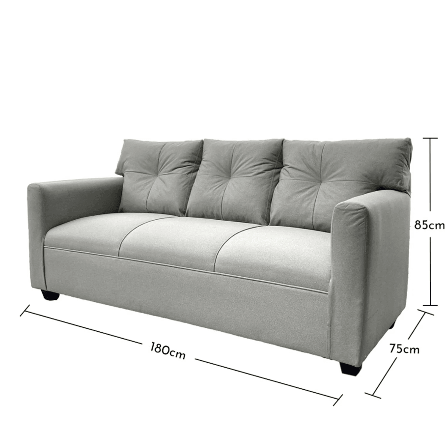 SOFA MATEO CHENILLE GRIS 3Cuerpos SOFAS HOME4