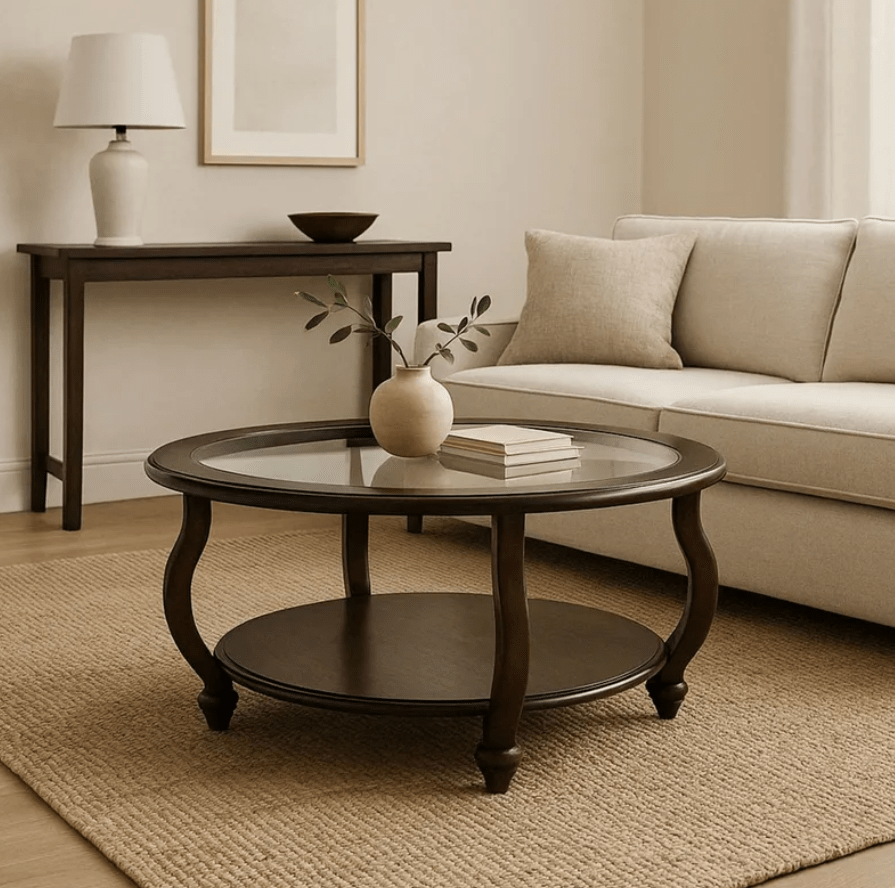 Mesa de Centro Redonda Cairo Vidrio Roberta Allen2