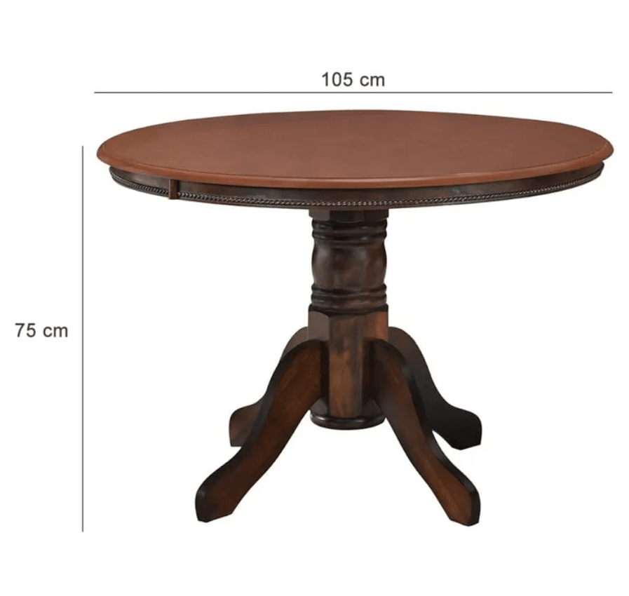 Mesa de Comedor Redonda Roberta Allen Miro 4 Puestos Enchapada3