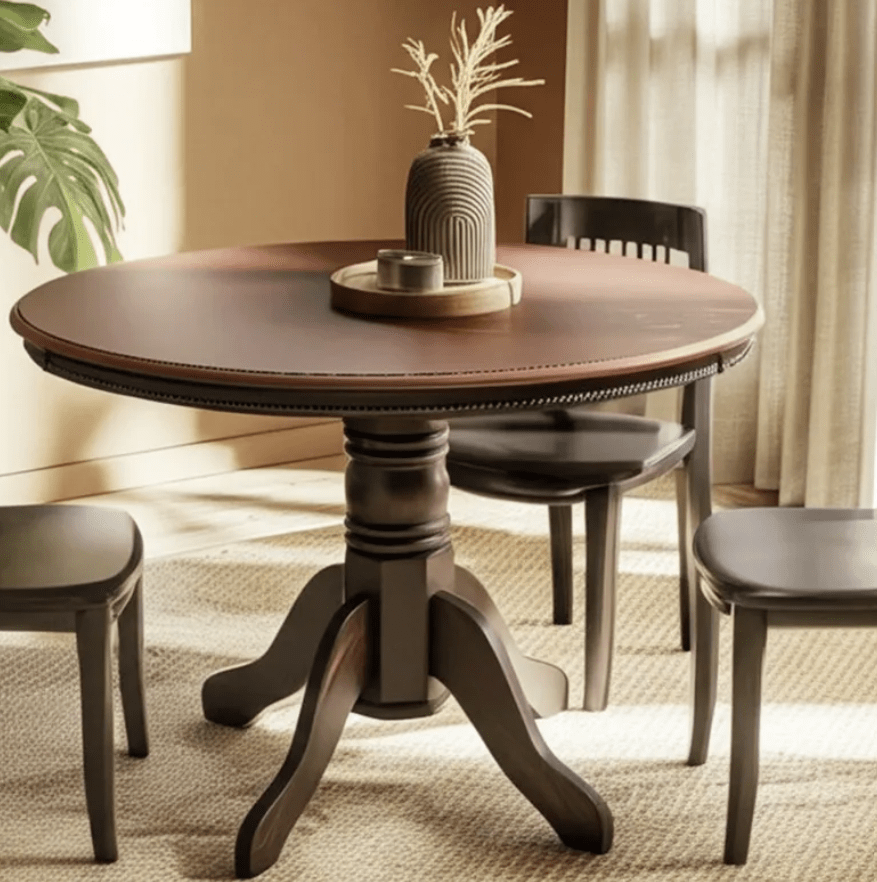 Mesa de Comedor Redonda Roberta Allen Miro 4 Puestos Enchapada2