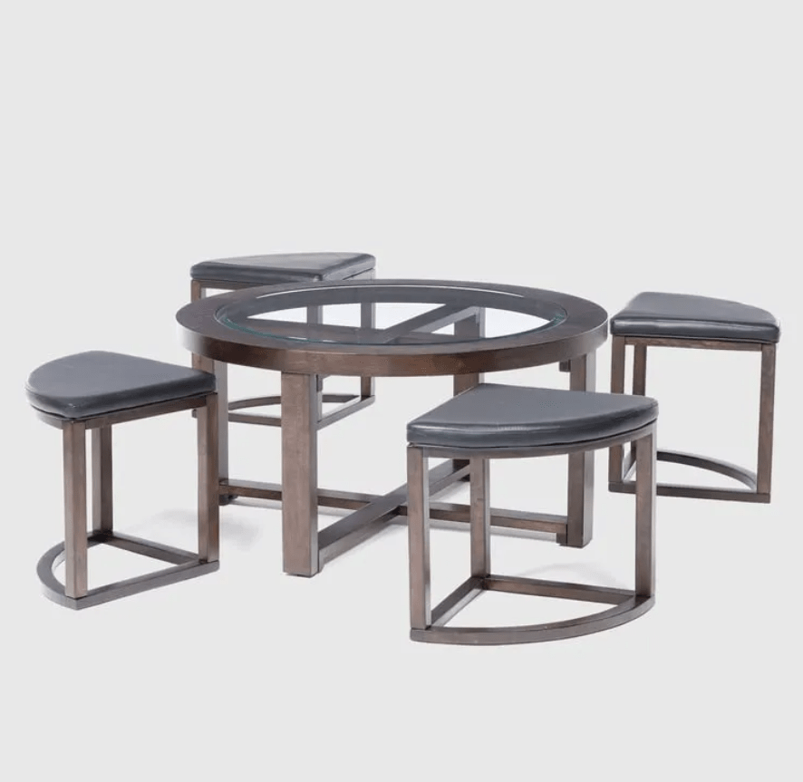 Mesa de Centro Roberta Allen Ricarda con 4 Poufs2