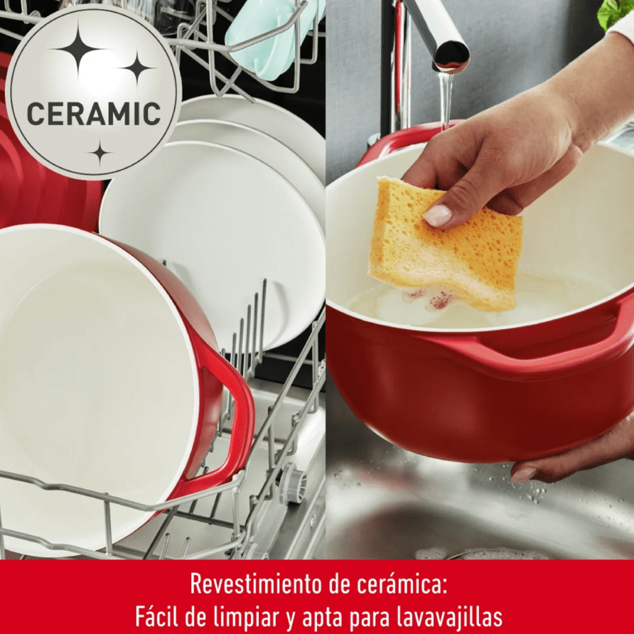 Olla Tefal Cocotte Air 24 cm roja4