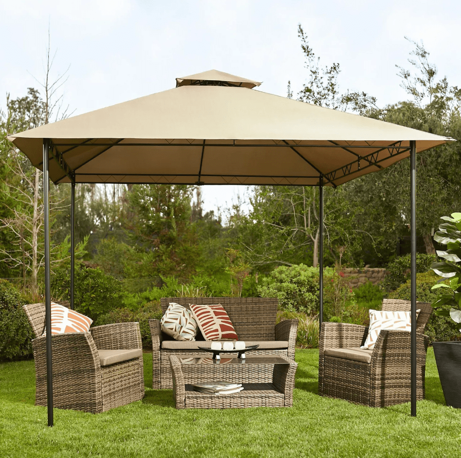 Toldo Pérgola Taupe Poliéster 295x295x270 cm JUST HOME COLLECTION2