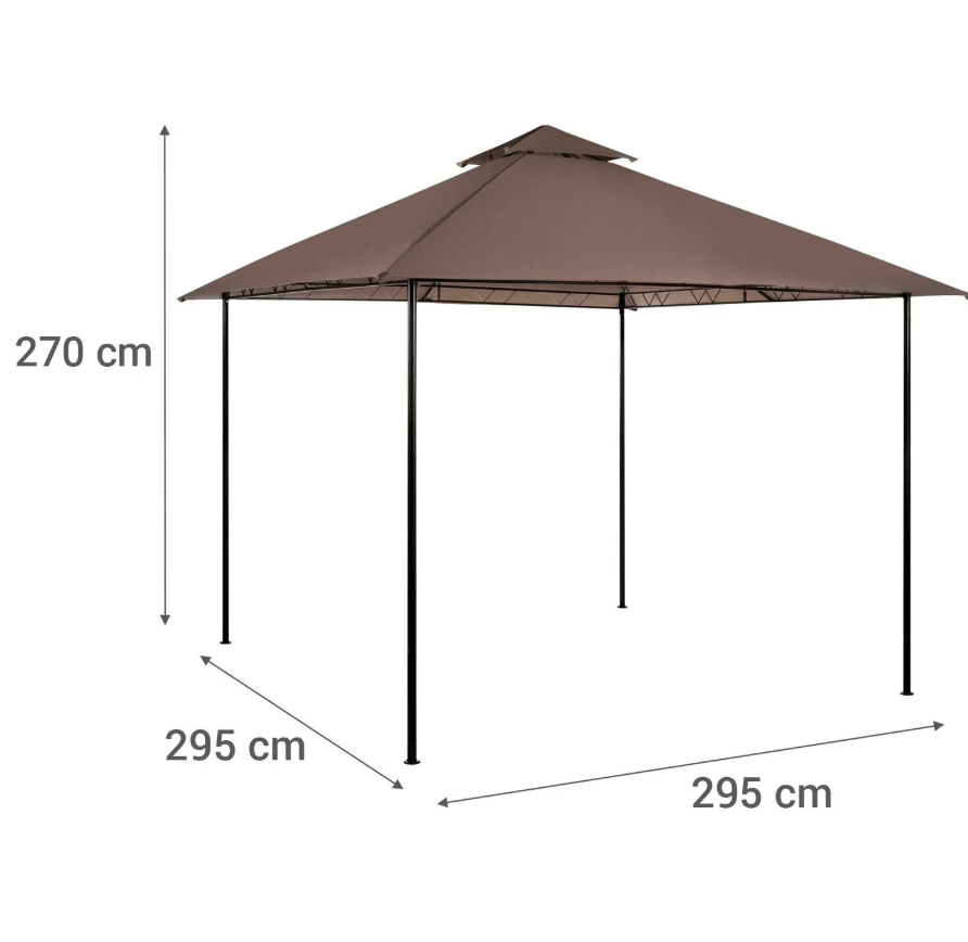 Toldo Pérgola Taupe Poliéster 295x295x270 cm JUST HOME COLLECTION4