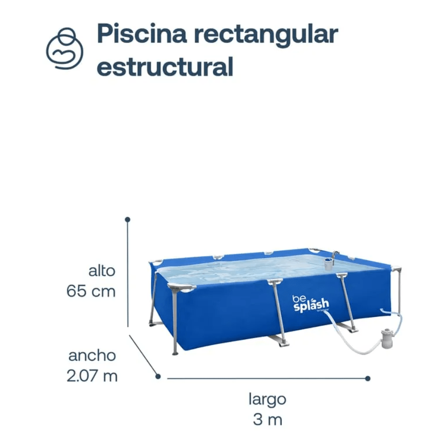Piscina Estructural con Filtro Skimmer 300cm BeSplash2